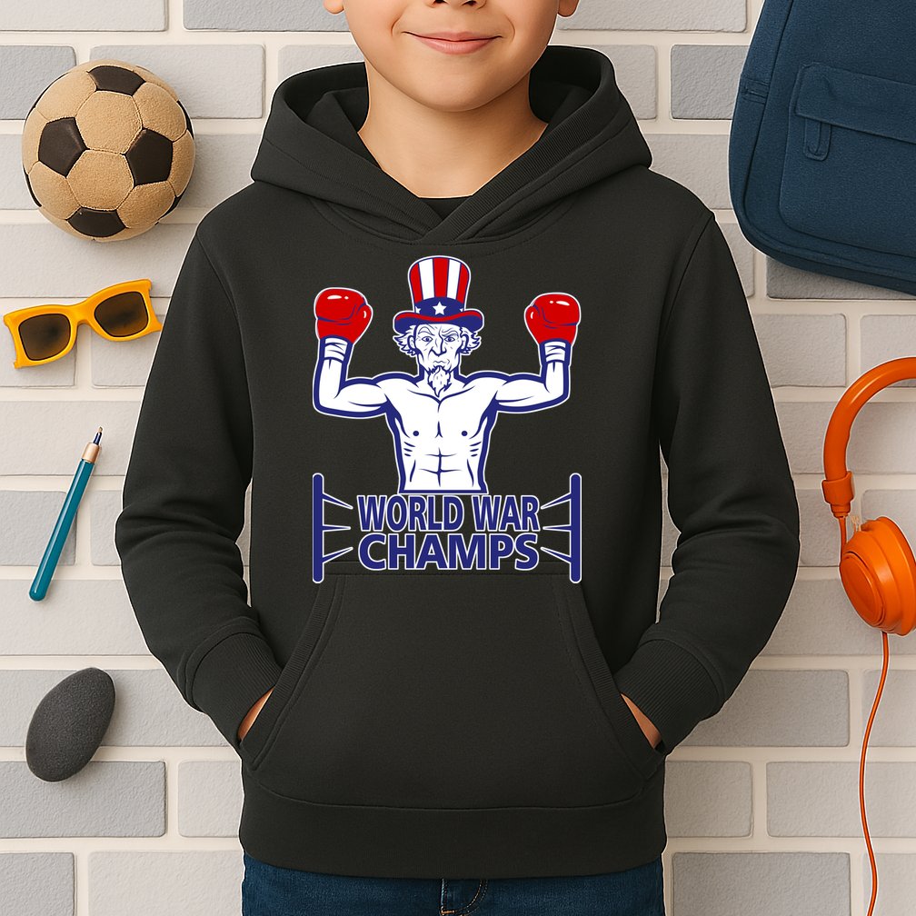 World War Champs Uncle Sam Kids Hoodie