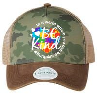 World Where You Can Be Anything Be Kind Autism Heart Legacy Tie Dye Trucker Hat