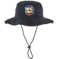 World Where You Can Be Anything Be Kind Autism Heart Bucket Hat