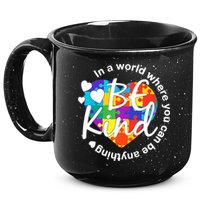 World Where You Can Be Anything Be Kind Autism Heart 15oz Campfire Ceramic Mug