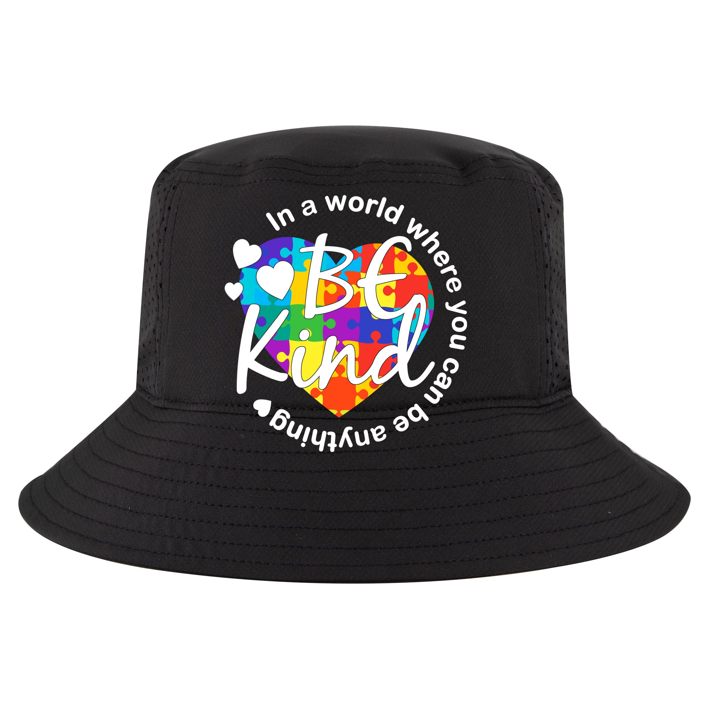 World Where You Can Be Anything Be Kind Autism Heart Kids Hoodie