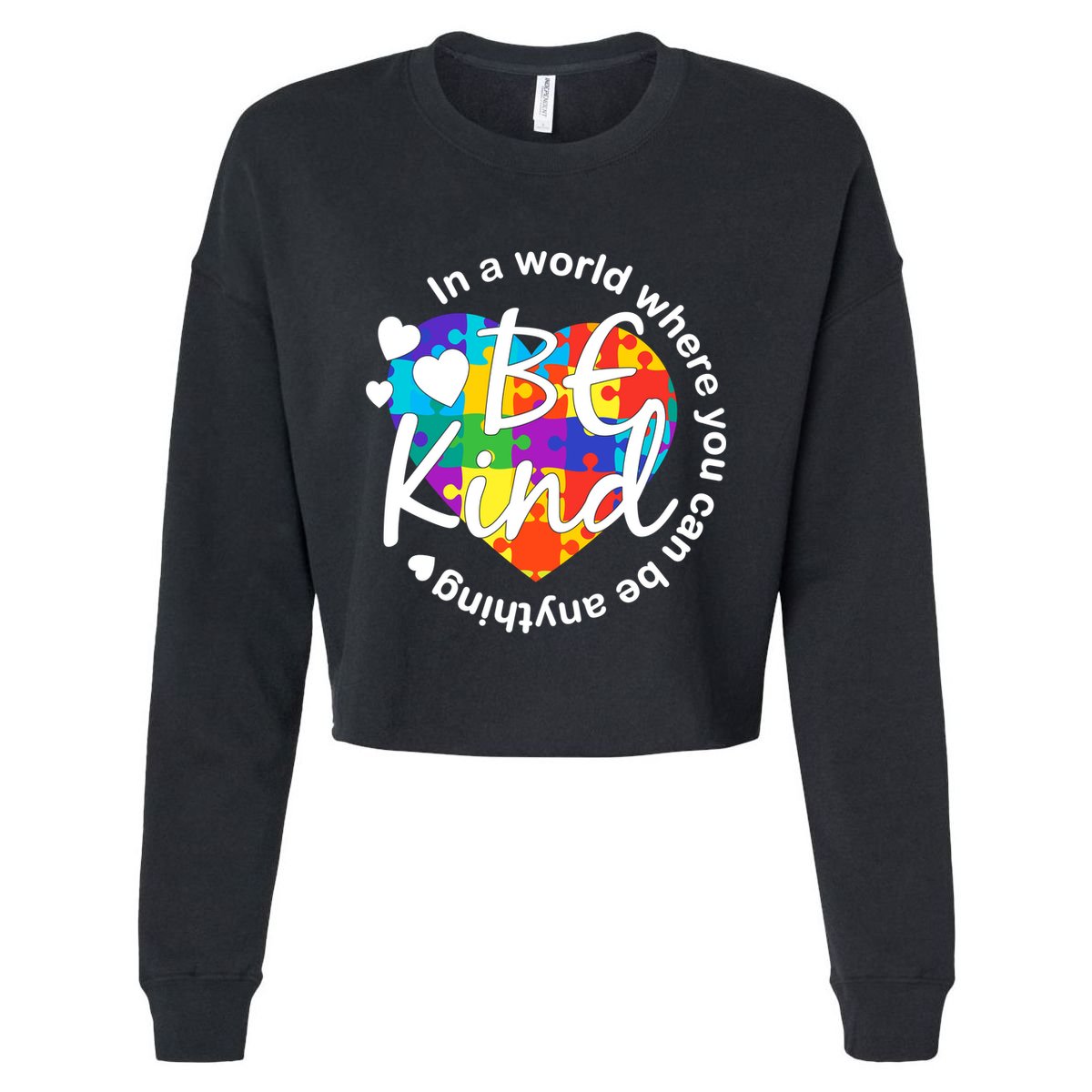 World Where You Can Be Anything Be Kind Autism Heart Kids Hoodie