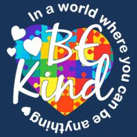 World Where You Can Be Anything Be Kind Autism Heart Infant Baby Jersey Bodysuit