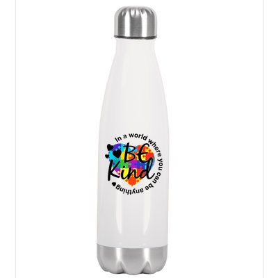 World Where You Can Be Anything Be Kind Autism Heart Stainless Steel Insulated Water Bottle