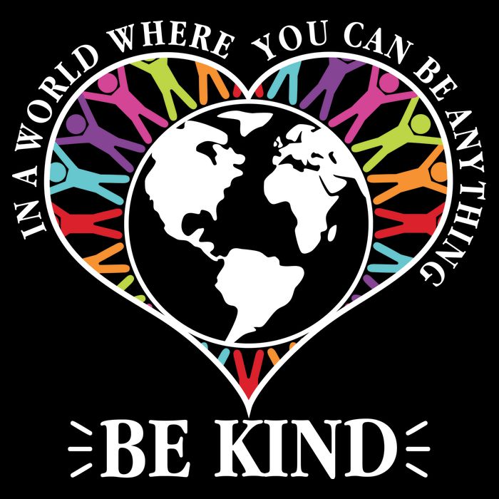 World Where You Can Be Anything Be Kind World Unity Day 7-Panel Snapback Hat