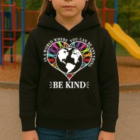 World Where You Can Be Anything Be Kind World Unity Day Kids Hoodie