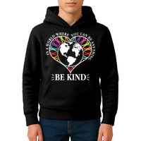 World Where You Can Be Anything Be Kind World Unity Day Kids Hoodie