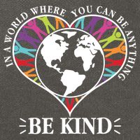 World Where You Can Be Anything Be Kind World Unity Day Cotton Canvas Backpack