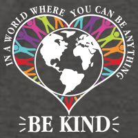 World Where You Can Be Anything Be Kind World Unity Day Vector Backpack