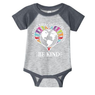 World Where You Can Be Anything Be Kind World Unity Day Infant Baby Jersey Bodysuit