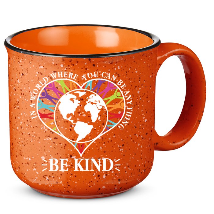 World Where You Can Be Anything Be Kind World Unity Day 15oz Campfire Ceramic Mug