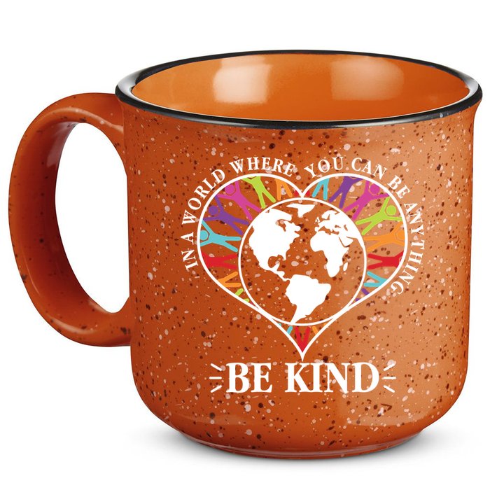 World Where You Can Be Anything Be Kind World Unity Day 15oz Campfire Ceramic Mug