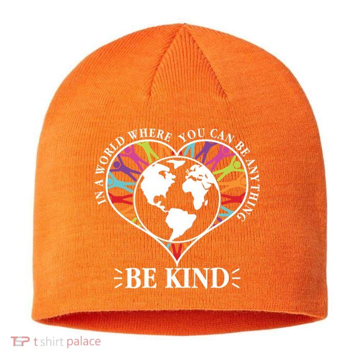 World Where You Can Be Anything Be Kind World Unity Day Sustainable Beanie