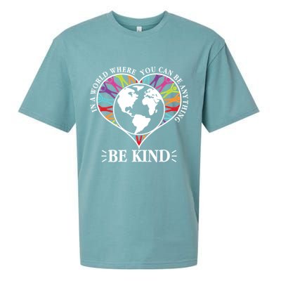 World Where You Can Be Anything Be Kind World Unity Day Sueded Cloud Jersey T-Shirt