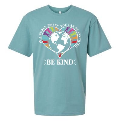 World Where You Can Be Anything Be Kind World Unity Day Sueded Cloud Jersey T-Shirt