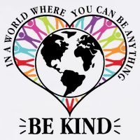World Where You Can Be Anything Be Kind World Unity Day Garment-Dyed Sweatshirt