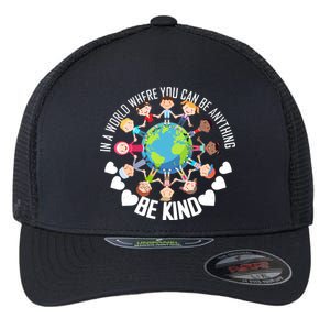 World Where You Can Be Kind Anti-Bullying Flexfit Unipanel Trucker Cap