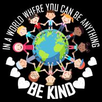 World Where You Can Be Kind Anti-Bullying Flexfit Unipanel Trucker Cap