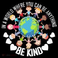 World Where You Can Be Kind Anti-Bullying Drawstring Bag