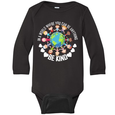 World Where You Can Be Kind Anti-Bullying Baby Long Sleeve Bodysuit