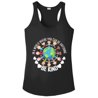 World Where You Can Be Kind Anti-Bullying Ladies PosiCharge Competitor Racerback Tank