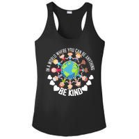 World Where You Can Be Kind Anti-Bullying Ladies PosiCharge Competitor Racerback Tank