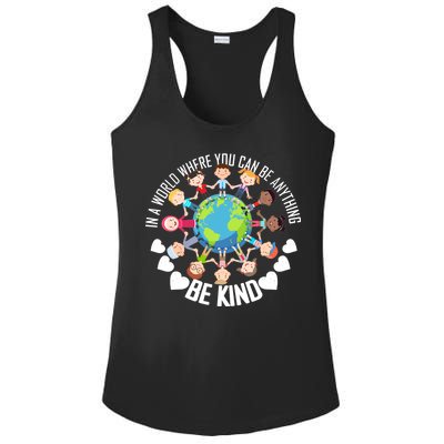 World Where You Can Be Kind Anti-Bullying Ladies PosiCharge Competitor Racerback Tank