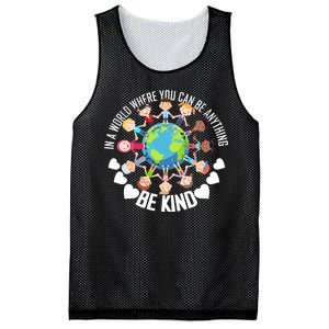 World Where You Can Be Kind Anti-Bullying Mesh Reversible Basketball Jersey Tank