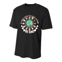 World Where You Can Be Kind Anti-Bullying Youth Performance Sprint T-Shirt