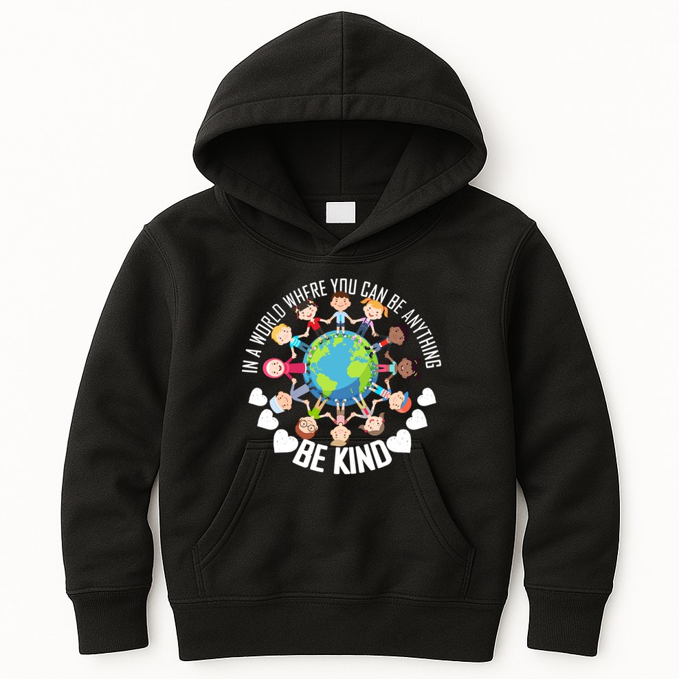 World Where You Can Be Kind Anti-Bullying Kids Hoodie