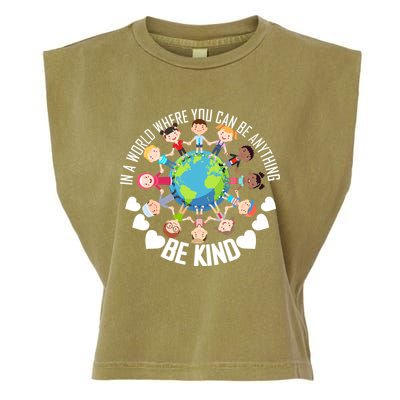 World Where You Can Be Kind Anti-Bullying Garment-Dyed Women's Muscle Tee