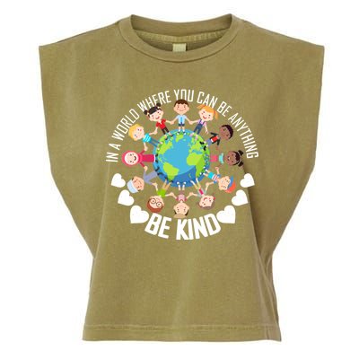 World Where You Can Be Kind Anti-Bullying Garment-Dyed Women's Muscle Tee