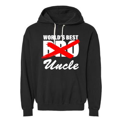 Worlds Best Bro (Uncle) Funny Garment-Dyed Fleece Hoodie