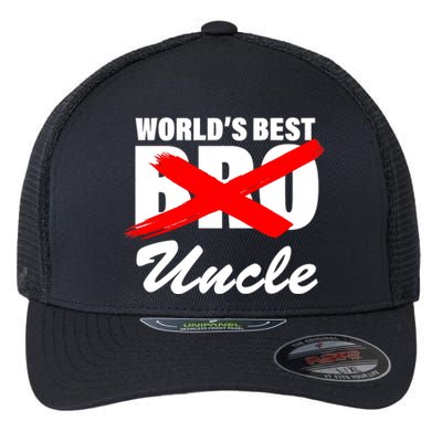 Worlds Best Bro (Uncle) Funny Flexfit Unipanel Trucker Cap