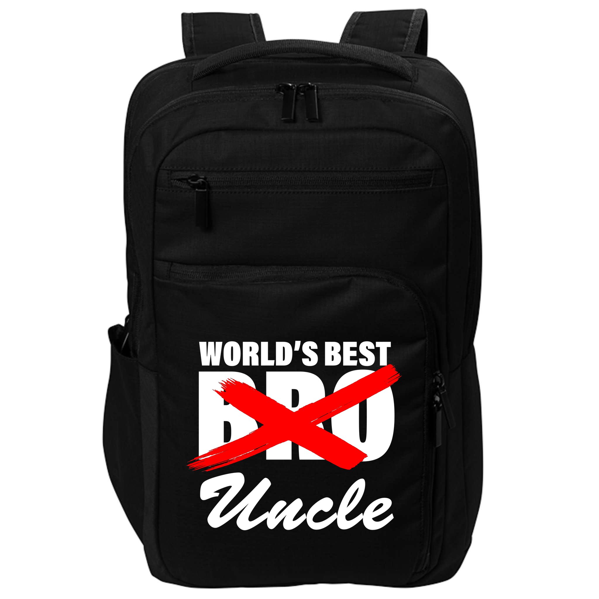 Worlds Best Bro (Uncle) Funny Impact Tech Backpack
