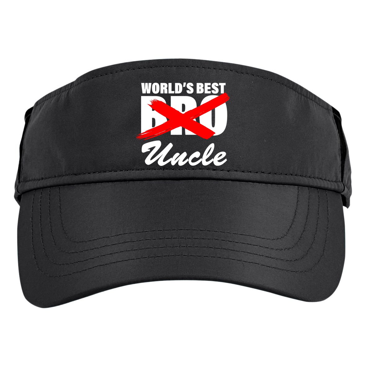 Worlds Best Bro (Uncle) Funny Adult Drive Performance Visor