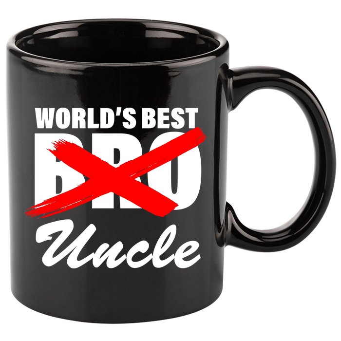 Worlds Best Bro (Uncle) Funny 11oz C Handle Ceramic Mug