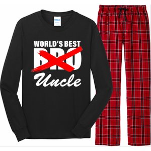 Worlds Best Bro (Uncle) Funny Long Sleeve Pajama Set