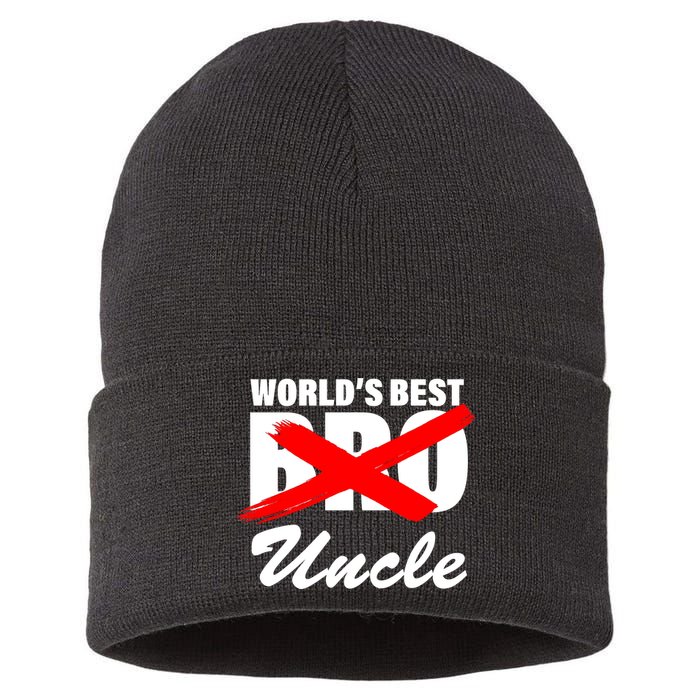 Worlds Best Bro (Uncle) Funny Sustainable Knit Beanie