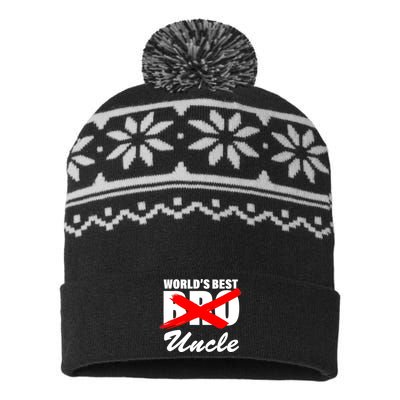 Worlds Best Bro (Uncle) Funny USA-Made Snowflake Beanie