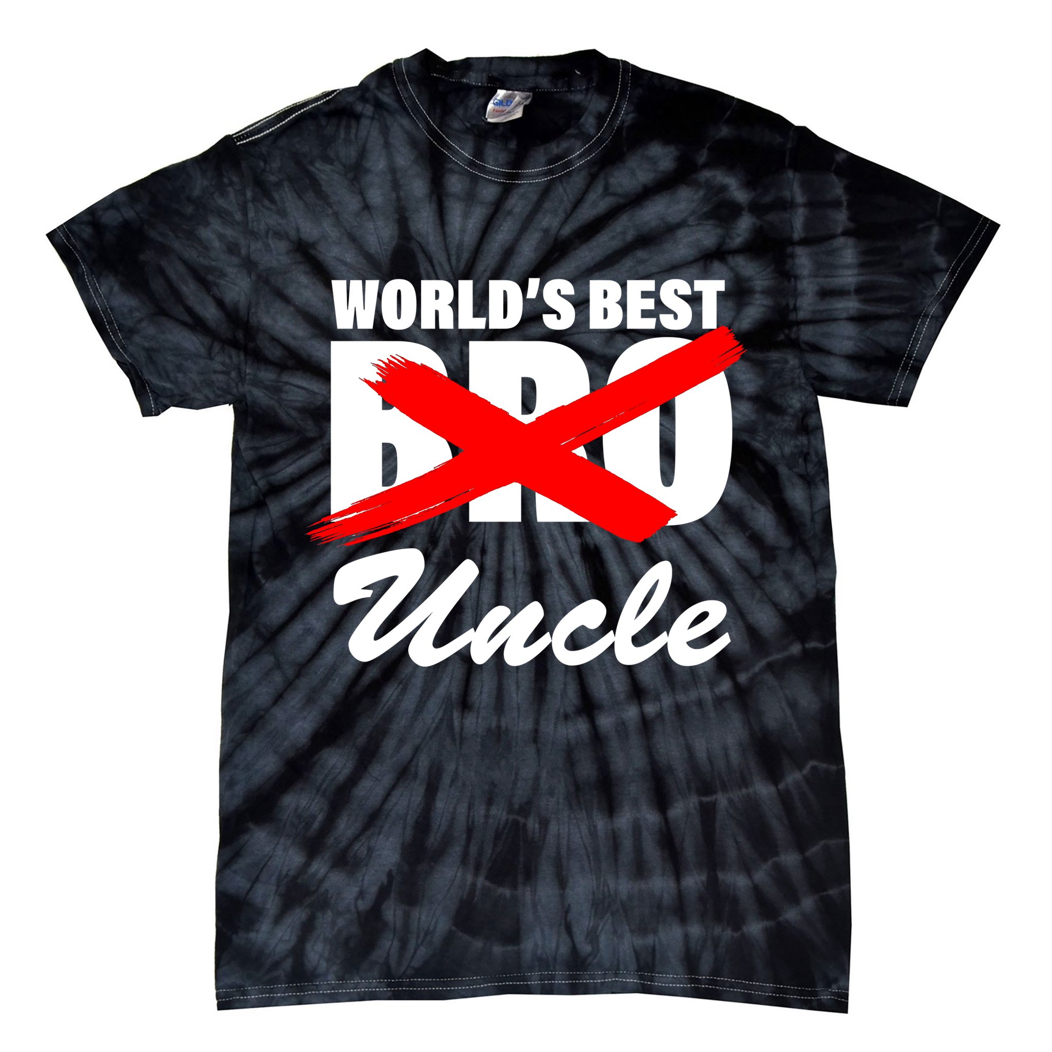 Worlds Best Bro (Uncle) Funny Tie-Dye T-Shirt