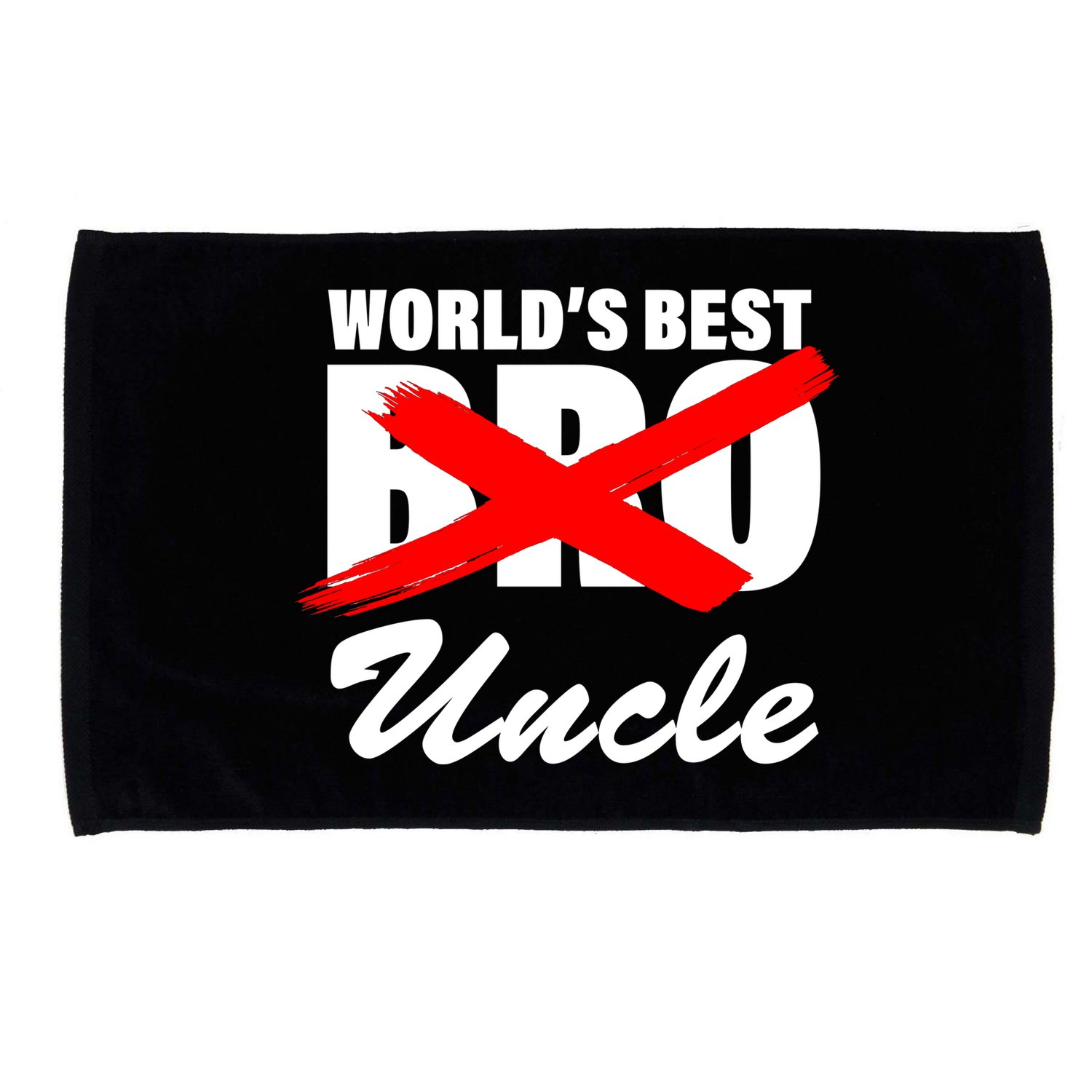 Worlds Best Bro (Uncle) Funny Microfiber Hand Towel