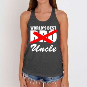 Worlds Best Bro (Uncle) Funny Women's Knotted Racerback Tank