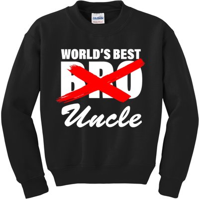 Worlds Best Bro (Uncle) Funny Kids Sweatshirt