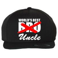 Worlds Best Bro (Uncle) Funny Wool Snapback Cap