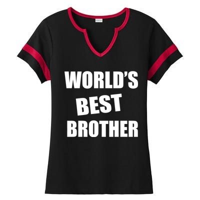 World's Best Brother Ladies Halftime Notch Neck Tee