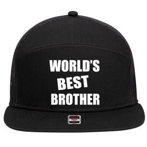 World's Best Brother 7 Panel Mesh Trucker Snapback Hat