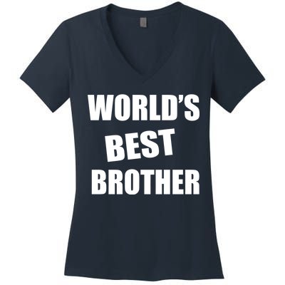 World's Best Brother Women's V-Neck T-Shirt