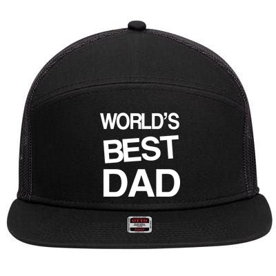 World's Best Dad 7 Panel Mesh Trucker Snapback Hat