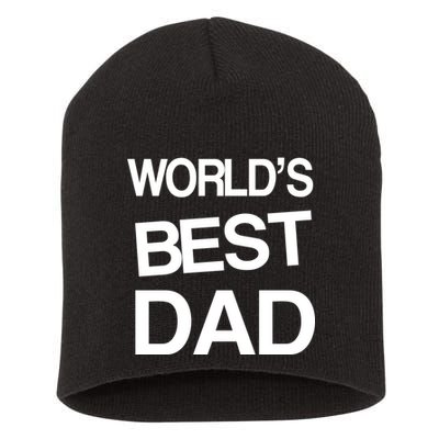 World's Best Dad Short Acrylic Beanie